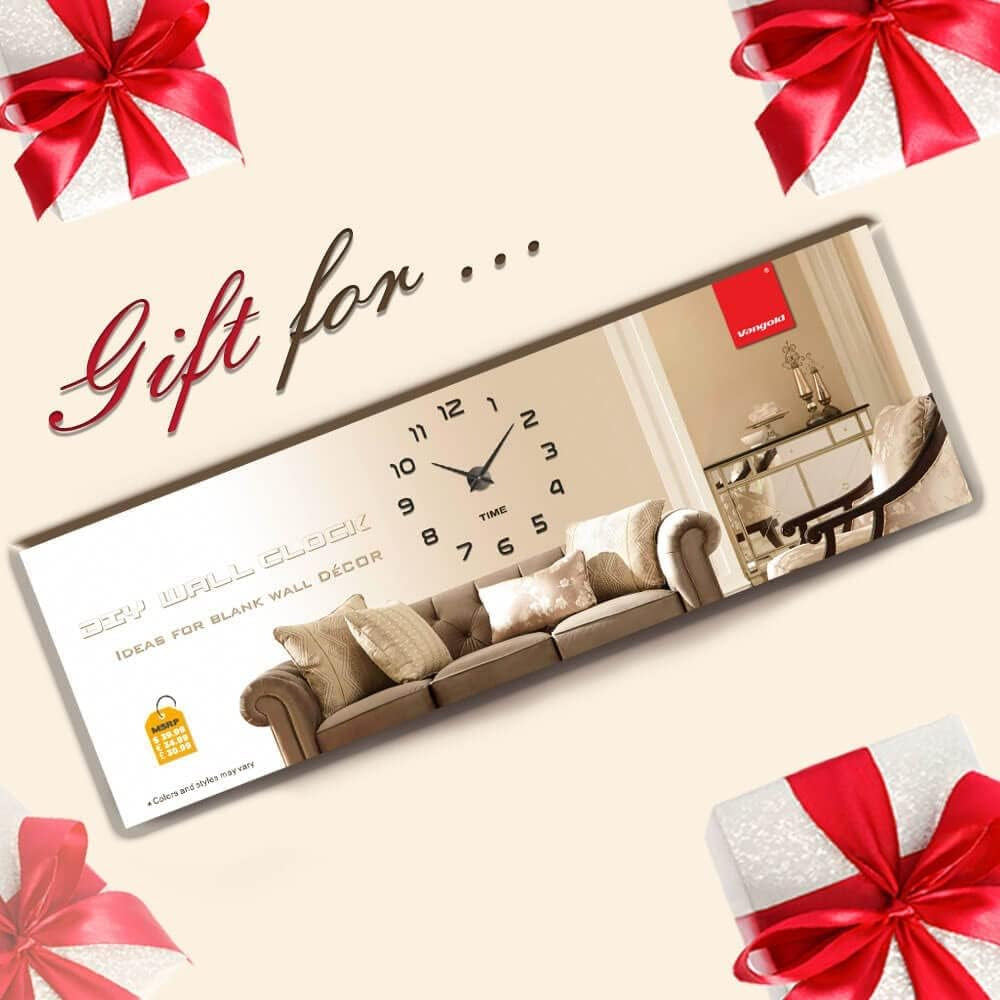 Large 3D Wall Clock DIY Wall Decoration Clock with Mirror Surface Sticker for Office Home Living Room Decor